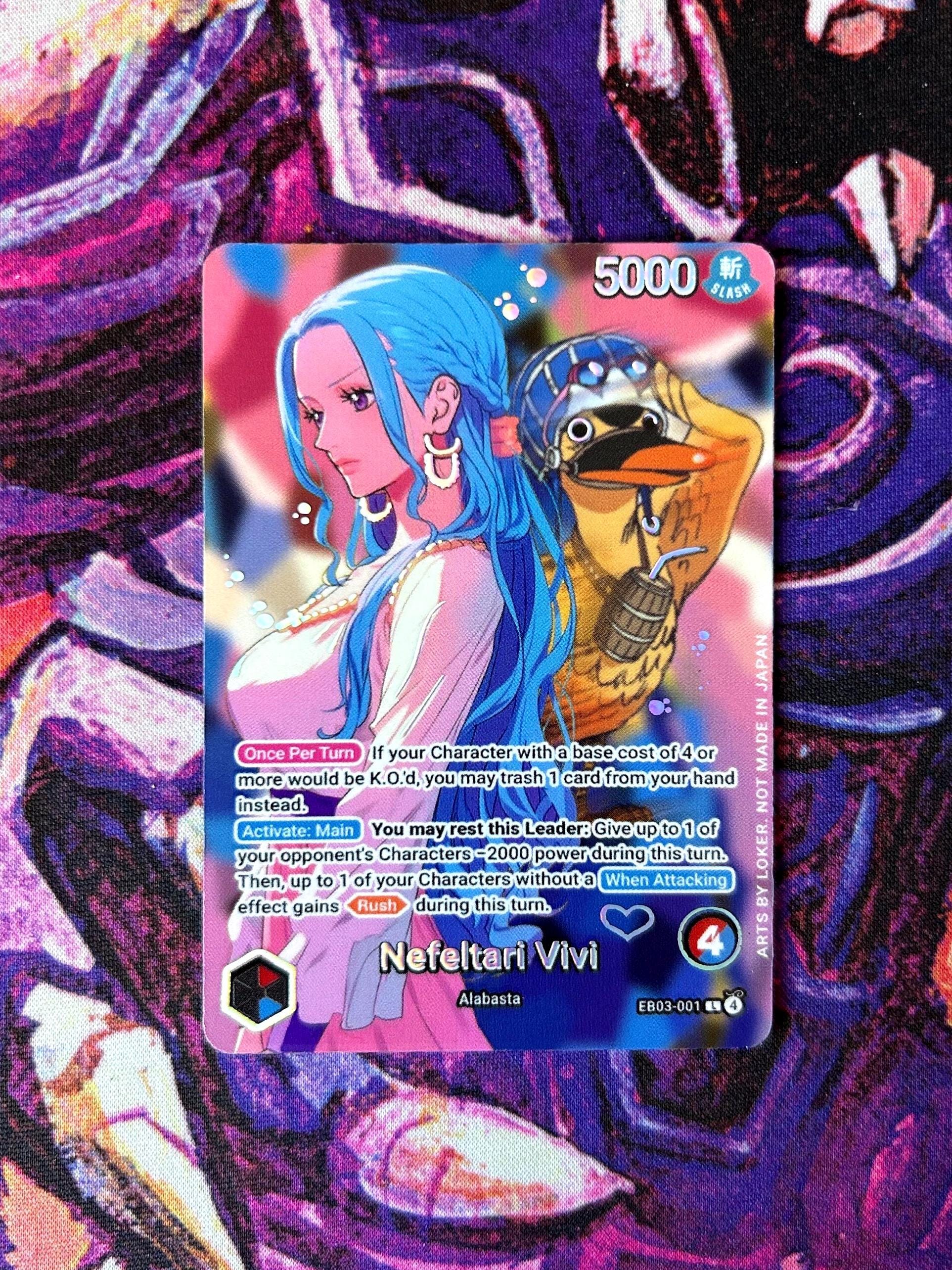 one piece card game vivi leader Nefertari (OP04-001) OP04 Alt Art (AA) PSA 10 Nefeltari Vivi - Awakening of