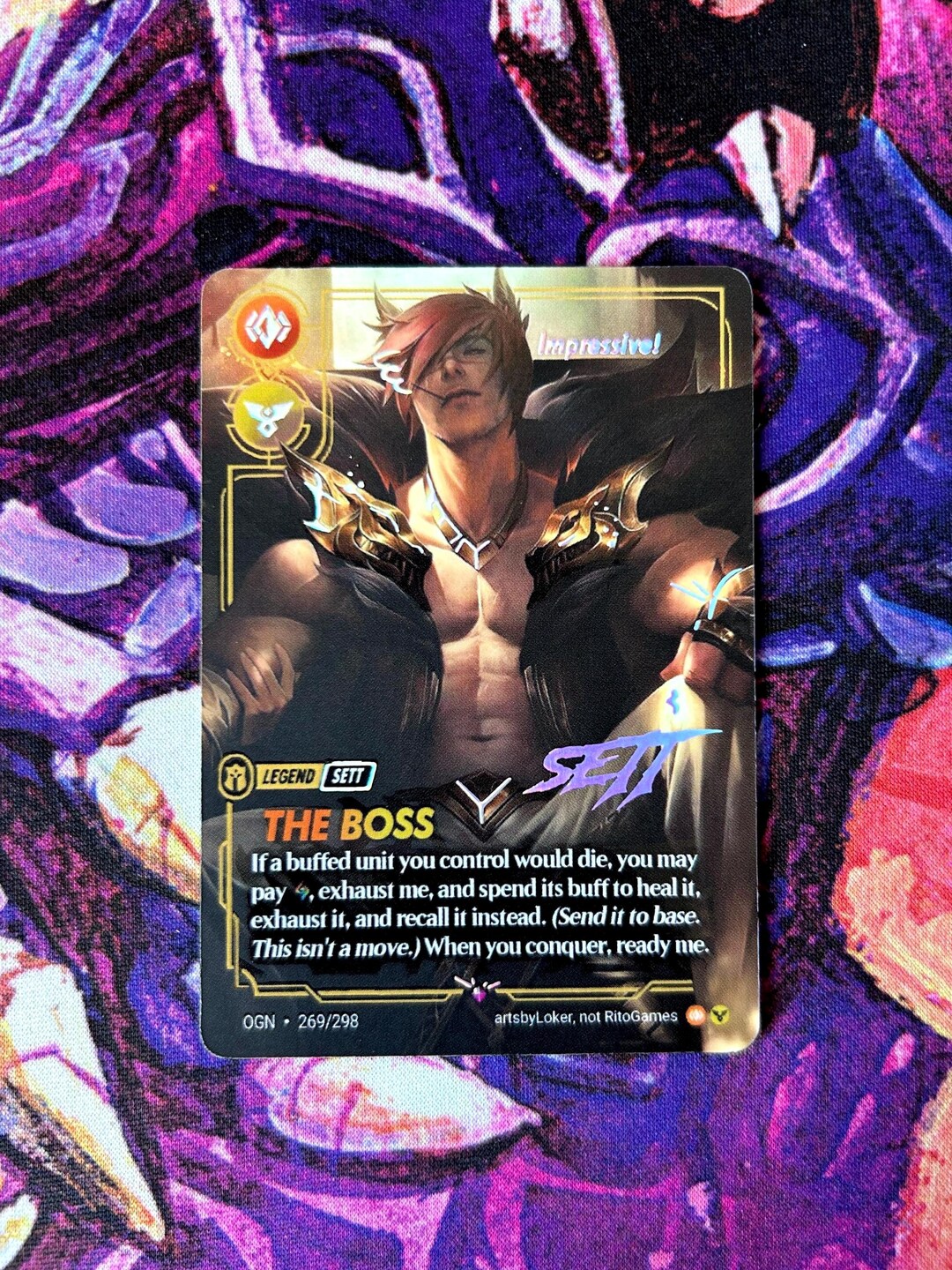 Sett - Riftbound TCG Custom Alt Art Legend Card *foil* & *emboss* - Etsy