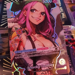 Bijoux Bonney - One Piece TCG Custom Alt Art Leader *Foile* et *gaufrage*