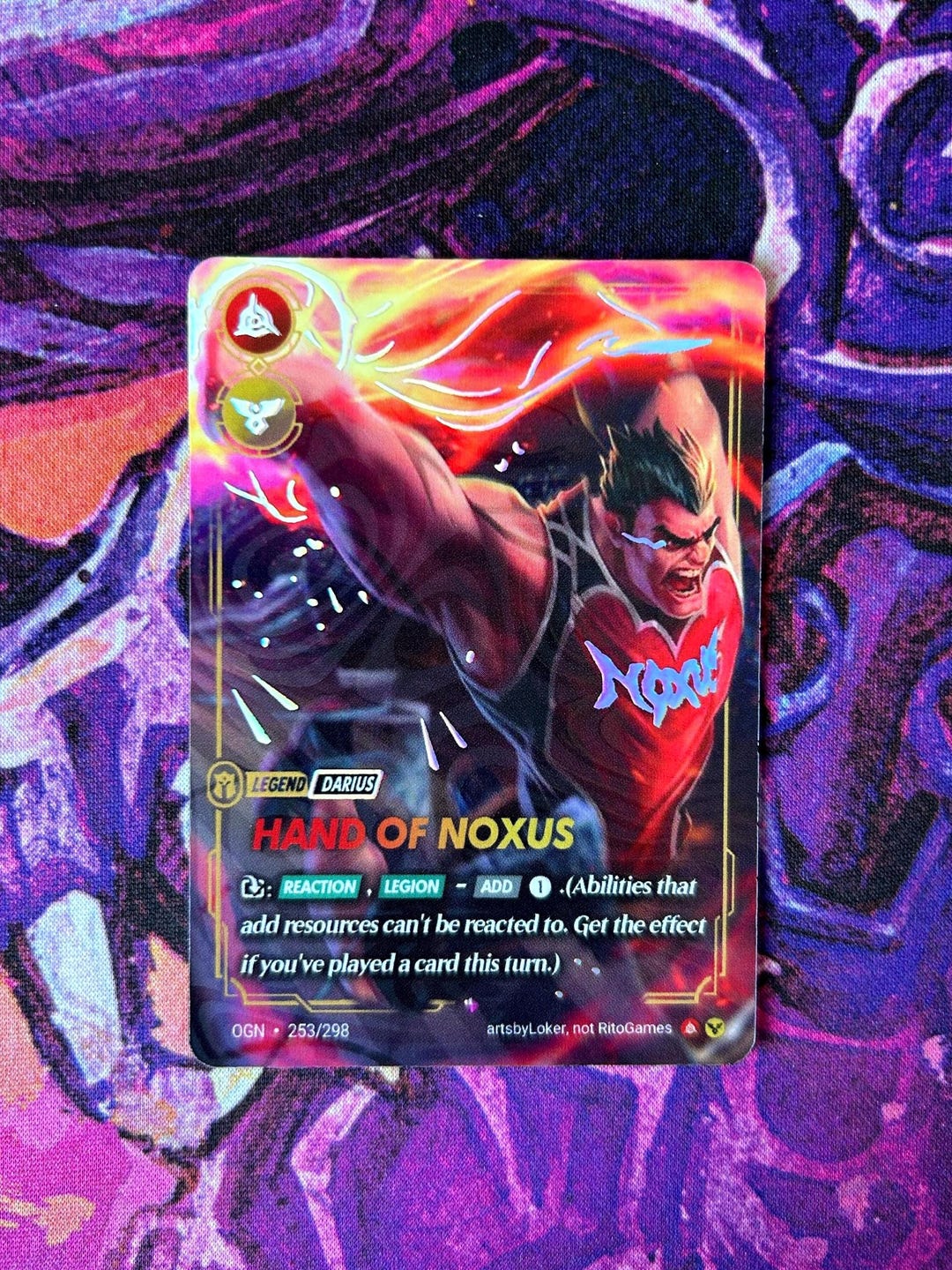 Darius - Riftbound TCG Custom Alt Art Legend Card *foil* & *emboss* - Etsy
