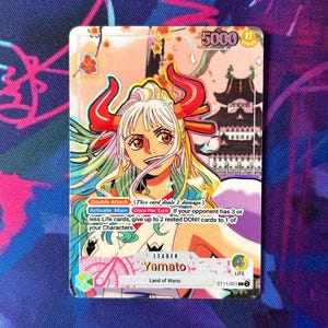 Yamato 2 - One Piece TCG Custom Alt Art Leader *Foil* &  *Emboss*