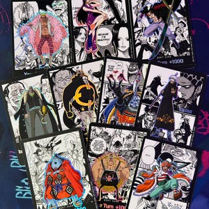 10x AANMELDEN!! ~ Warlords of the Sea - TCG Custom uit één stuk AANGEBODEN!! Kaarten *Folie* en *reliëf*