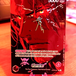 Shanks 2 - Leader artistique personnalisé TCG en une pièce *foil* et *gaufrage*