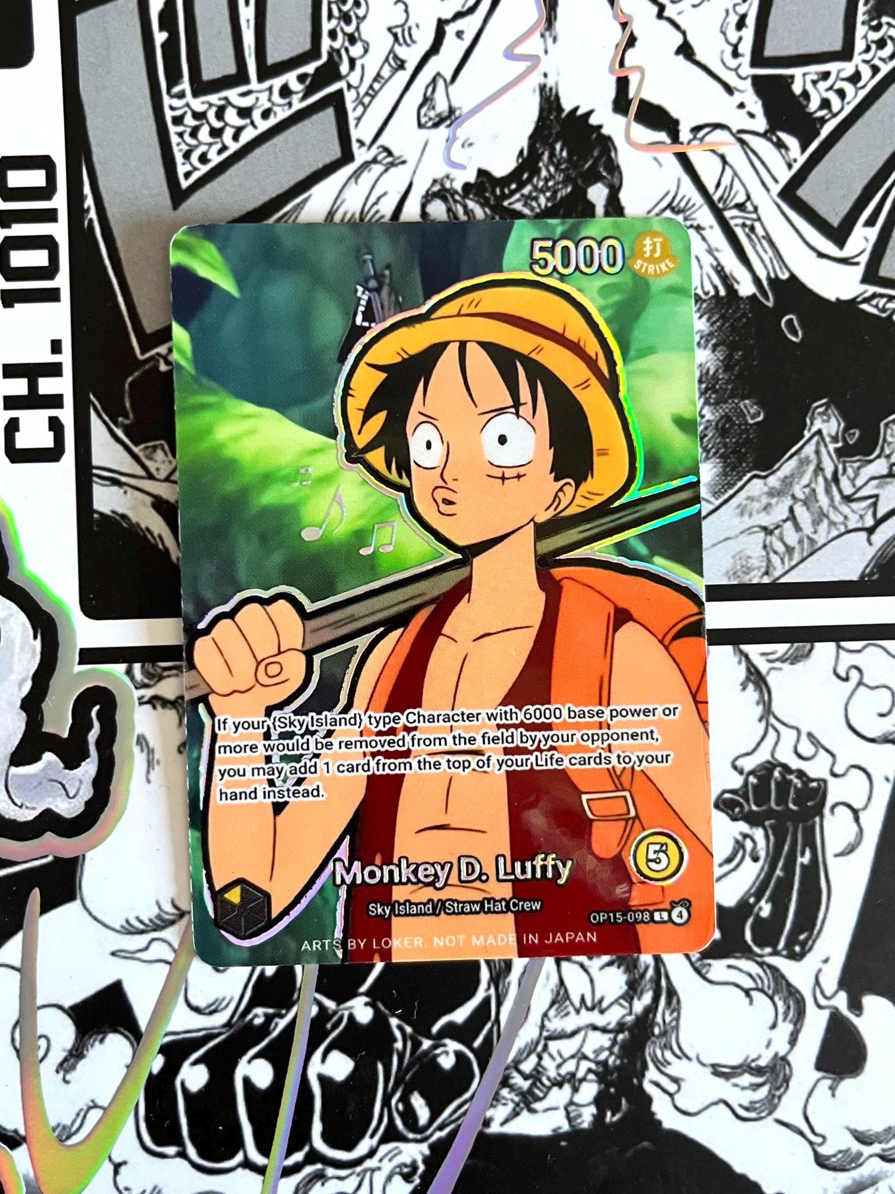 OP15 Luffy - One Piece TCG Custom Alt Art Leader *foil* & *emboss