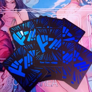 10x bleu DON !! -One Piece TCG Custom DON !! Cartes *feuille* et *gaufrage*
