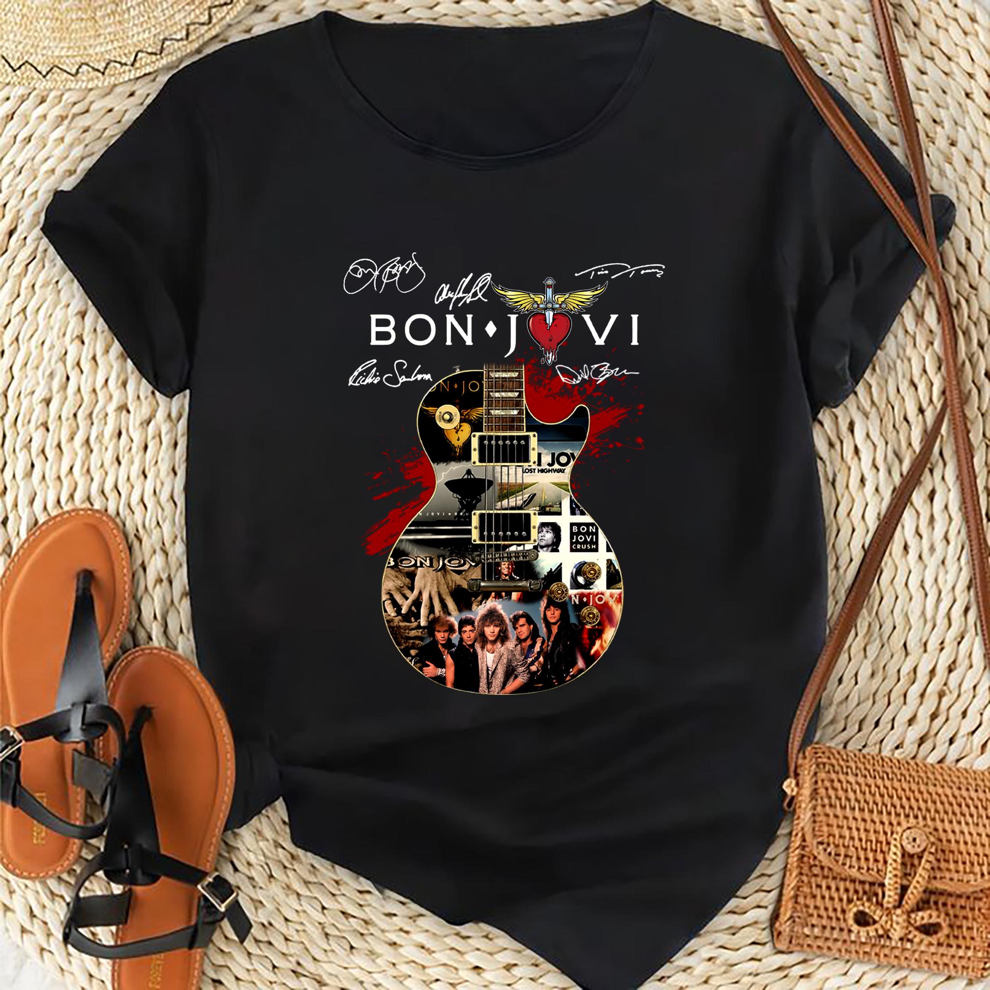 Bon Jovi tee Asia 2015 tour size Large | eBay