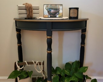 Painted Entry Tables | Painted Half Moon Console Tables