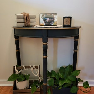 Painted Entry Way Tables | Painted Half Moon Console Tables - FREE SHIPPING
