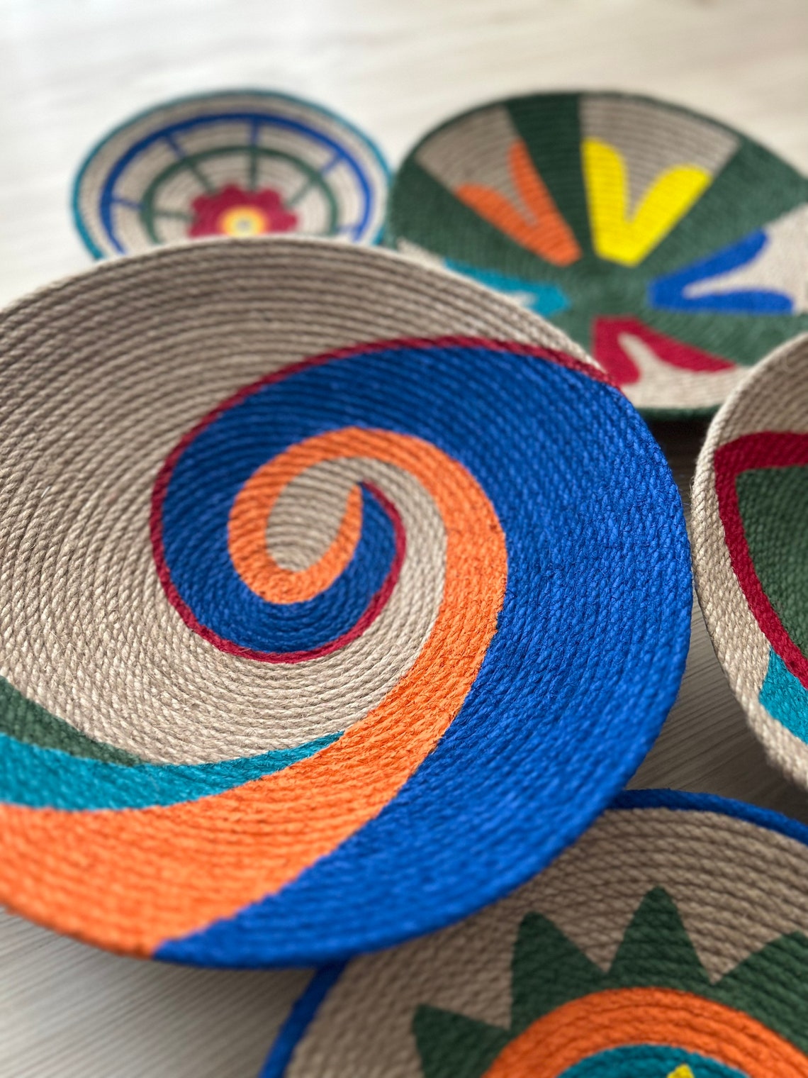 Set of 6 Baskets for Wall Baskets Wall Decor Gift Home Etsy