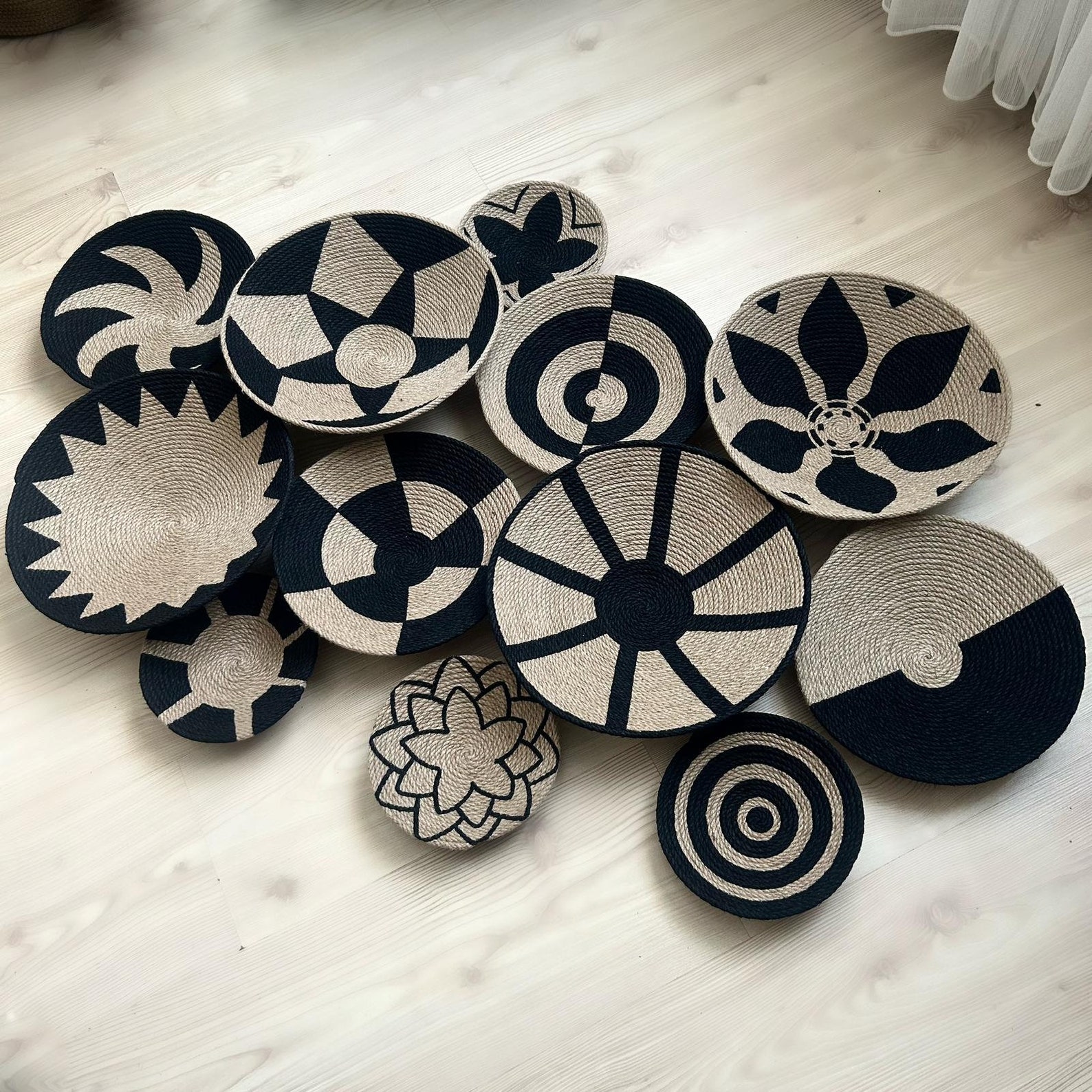 Set of 12 Baskets for Wall Baskets Wall Decor Gift Home Etsy