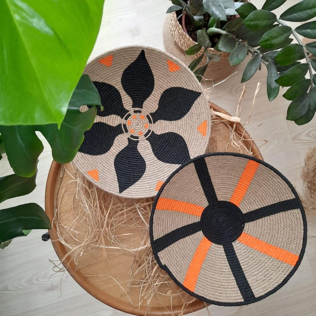 Set of 6 Baskets for Wall Baskets Wall Decor Gift Home Etsy