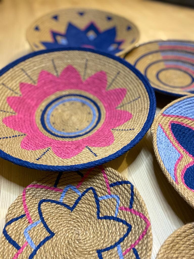 Set of 6 Baskets for Wall Baskets Wall Decor Gift Home Etsy