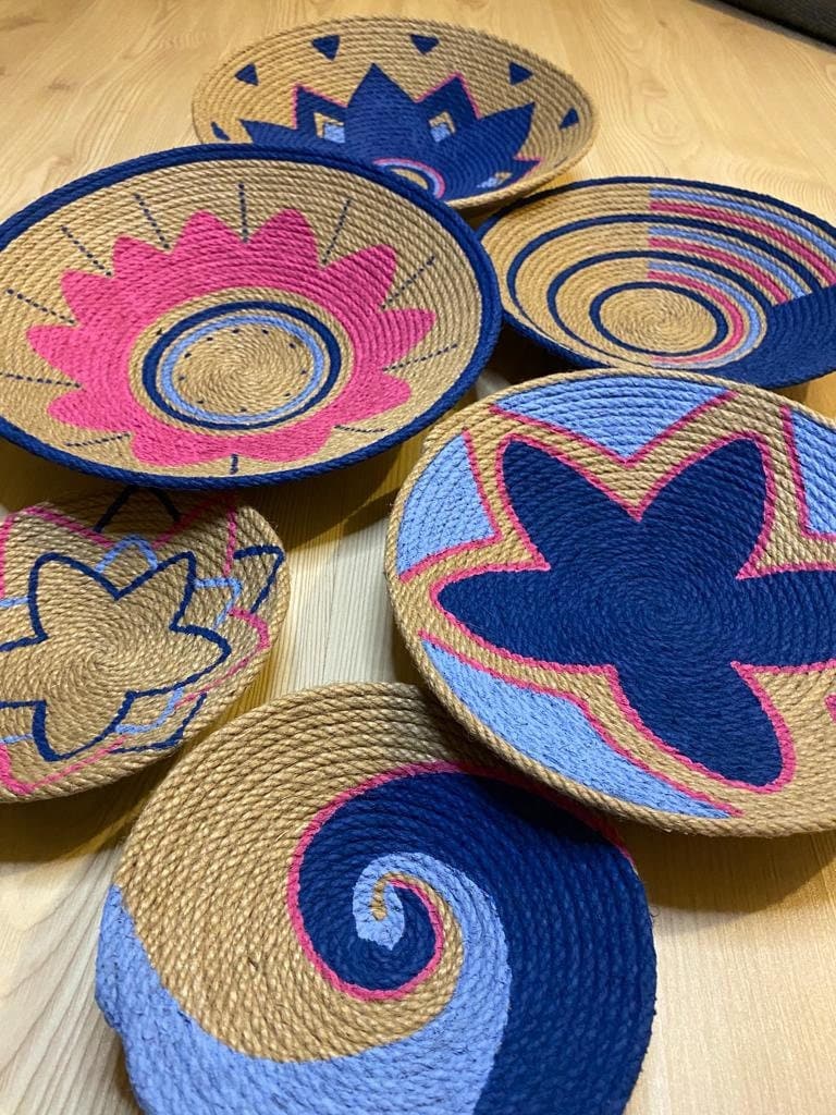 Set of 6 Baskets for Wall Basket Baskets Wall Decor Gift Etsy