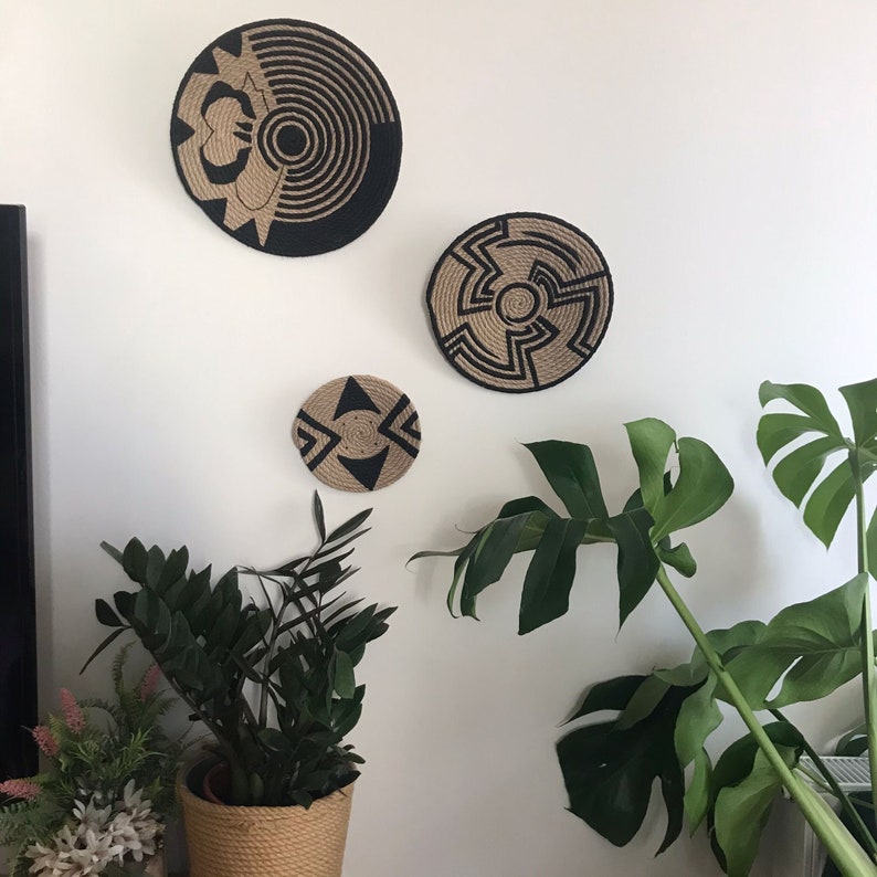 Set of 3 Baskets for Wall, Baskets, Wall Decor, Gift, Home Gift, Boho