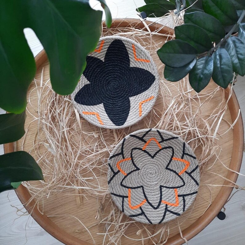 Set of 6 Baskets for Wall Baskets Wall Decor Gift Home Etsy