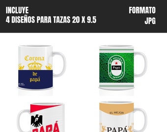 Sublimation Templates Father's Day mugs 20 x 9.5cm Daddy's Day - pack jpg - PSD Editadle - Sublimation - Father's day