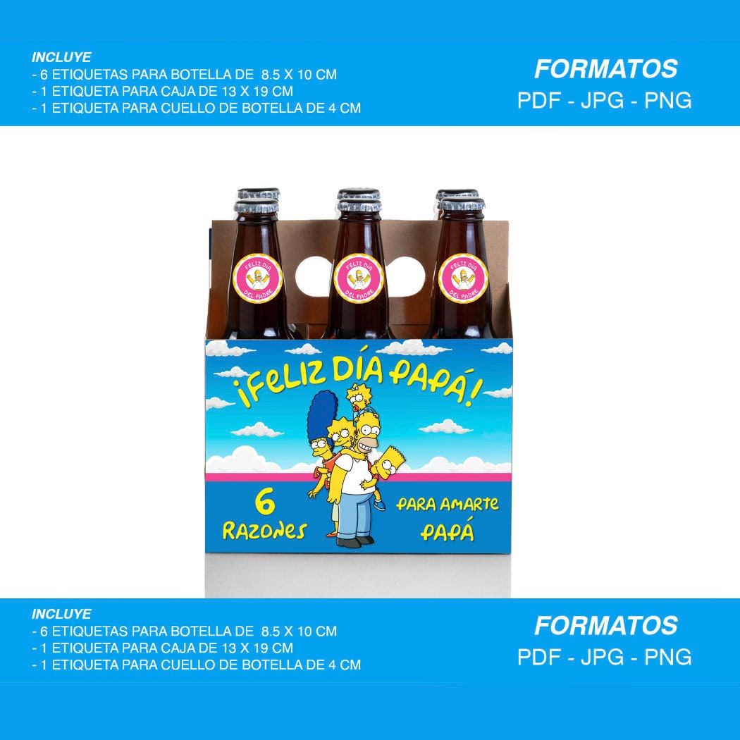 Labels for Beers Png Sixpack Beer Feliz Dia Template Printable