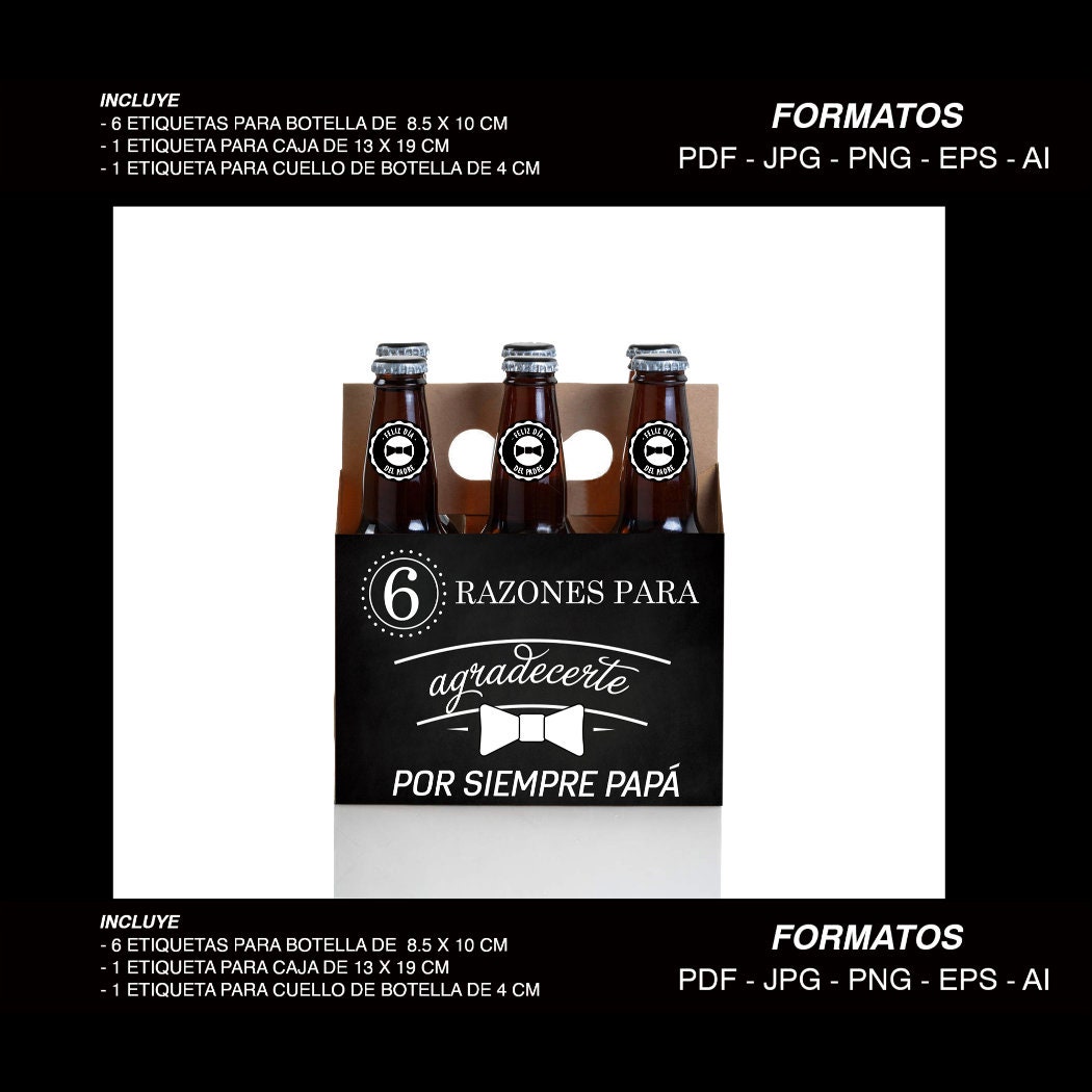 Labels for Beers Png Sixpack Beer Feliz Dia Template Printable