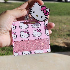 Kitty badge buddy set/kitty badge reel