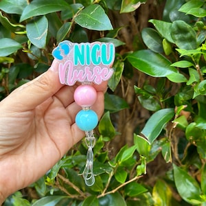 NICU Nurse Badge reel/NICU nurse/feet badge
