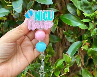 NICU Nurse Badge reel/NICU nurse/feet badge
