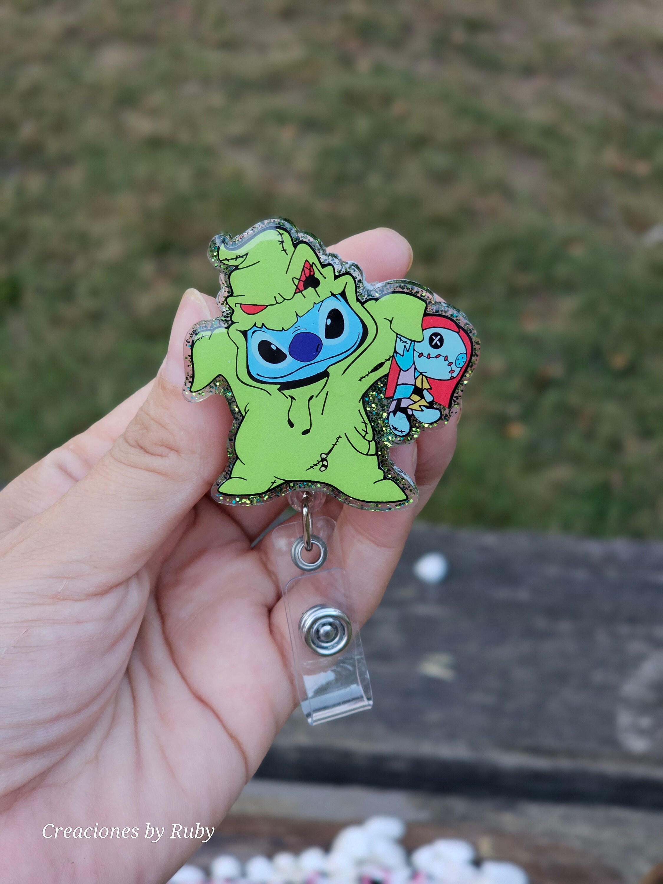 Stitch in Oogie Boogie Costume Badge/stitch Badge Reel/oogie Etsy