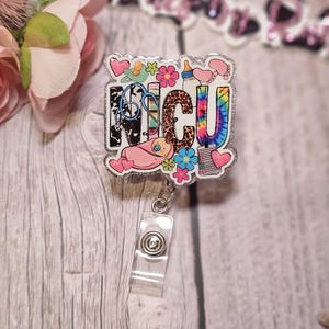 Retro NICU-badge op haspel/badge NICU-verpleegkundige spullen