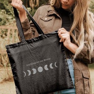 Moon phases anything for moony eco tote bag marauders remus lupin wizard aesthetic