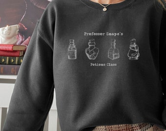 Wizards witch bookish aesthetic merch unisex sweatshirt dark academia potions
