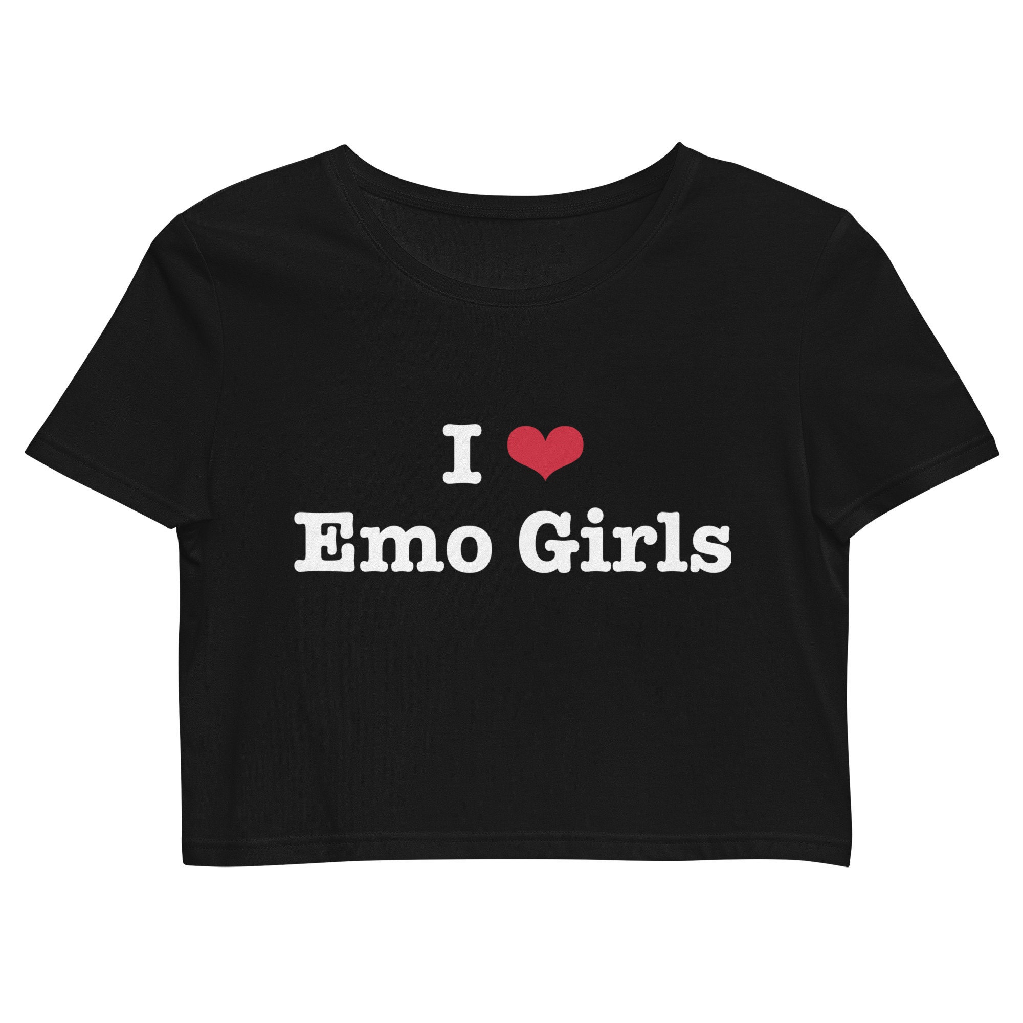 I Love Emo Girls Crop Top Etsy Israel