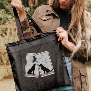 Wolfstar marauders tarot card eco tote bag all the young dudes aesthetic