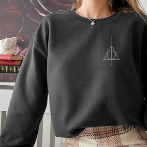 Snape aesthetic unisex sweatshirt deathly hallows symbol wizard