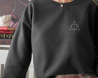 Snape aesthetic unisex sweatshirt deathly hallows symbol wizard