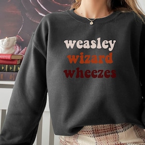 Weasley wizard wheezes joke shop unisex sweatshirt retro vintage aesthetic