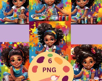 Schwarze Frau PNG Bundle: Melanin Beauty Clipart (Digitaler Download)