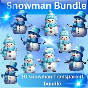 Christmas Snowman PNG transparent file | digital | clipart | snowman | gift for her | Christmas gift | gift