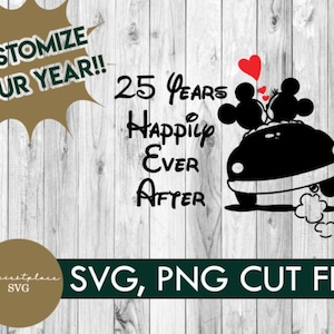 svg, png, happily ever after, custom anniversary, matching couple shirt, mickey, minnie, digital download, vacation, shirt, diy, cricut