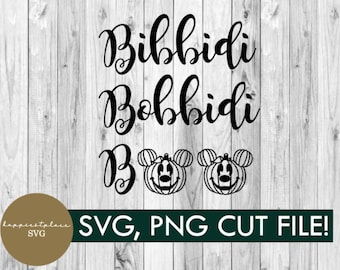 svg, png, bibbidi bobbidi boo, pumpkin mickey, halloween, holiday, fall, download, vacation, shirt, cricut, family, group shirt, silhouette