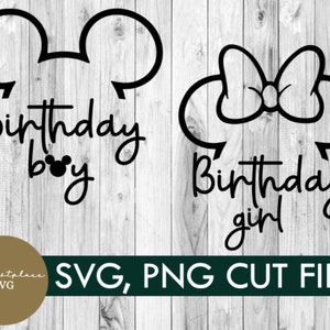 svg, png, birthday boy, birthday girl, mickey, minnie, digital download, vacation, diy, cricut, family, mickey svg, group shirt, silhouette