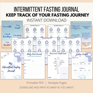 Intermittent Fasting Journal, Fasting Tracker, Weight loss Tracker, Water & Exercise Tracker, Food Tracker, IF Journal, IF Log