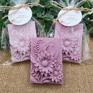 Dusty Rose Floral Soap Favors Baby Shower  Baby In Bloom Shower Decorations Daisy Flower Spring Garden Bridal Shower Sunflower Mauve Decor