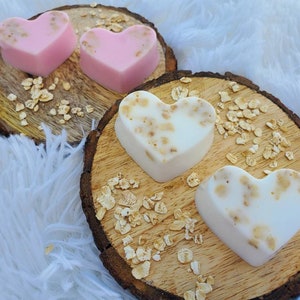 Mini Oatmeal Heart Soap Favors, Bridal Shower, Baby Shower Favors, Wedding Favors, Party Favors