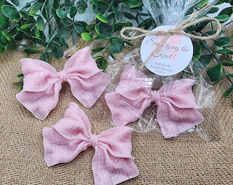 Pink Bow Baby Shower Soap Favors She's Tying The Knot Bridal Shower Wedding Decorations Elegant Keepsakes Gifts For Guests Sweet 16 Birthday