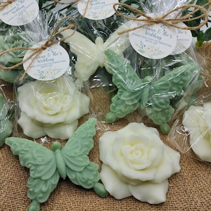 Butterfly and rose soap favors flower soap favors baby shower favors bridal shower favor gift for her party decorations for girl