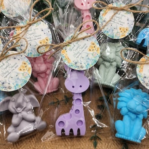 Safari Animal Soaps Baby Shower Soap Favors Safari Themed Decorations Wild One Party Favors Elephant Lion Girrafe Favors Boy Birthday Gift