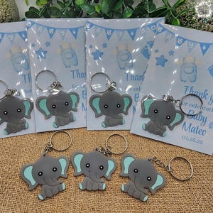 Elephant Baby Shower Favors Personalized Keychain Safari Favors Wild One First Birthday Gift For Guests Jungle Animals Lion Elephant Giraffe
