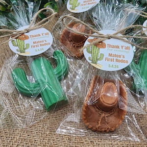 Western Soap Favors Cowboy Baby Shower Mexican Fiesta Wedding First Rodeo Birthday Decorations Country Wild West Party Hat Cactus Soap Gift