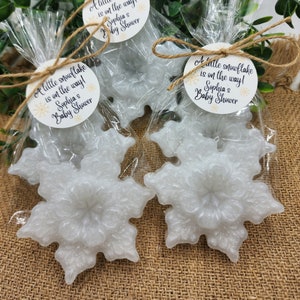 Snowflake Soap Favors Baby Shower Favors Christmas Stocking Stuffers Wedding Shower Favor Christmas Gifts