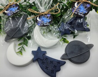 Space soap favors twinkle twinkle little star planet star moon soap favors baby shower favors bridal shower favor