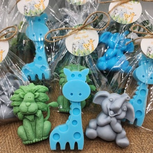 Safari Animal Soaps Baby Shower Soap Favors Safari Themed Decorations Wild One Party Favors Elephant Lion Girrafe Favors Boy Birthday Gift